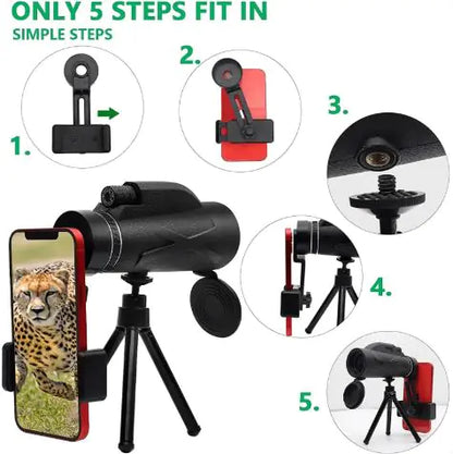 12x Smartphone Telescope Zoom Lens – Portable Phone Camera Attachment for Photography & Outdoor Adventures